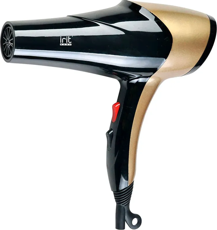 Фен Irit IR-3148 Black/gold 1500Вт, 2 режима, 1 насадка