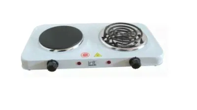 Плитка электрическая IRIT IR-8222 2конфорки 2кВт диск, спираль