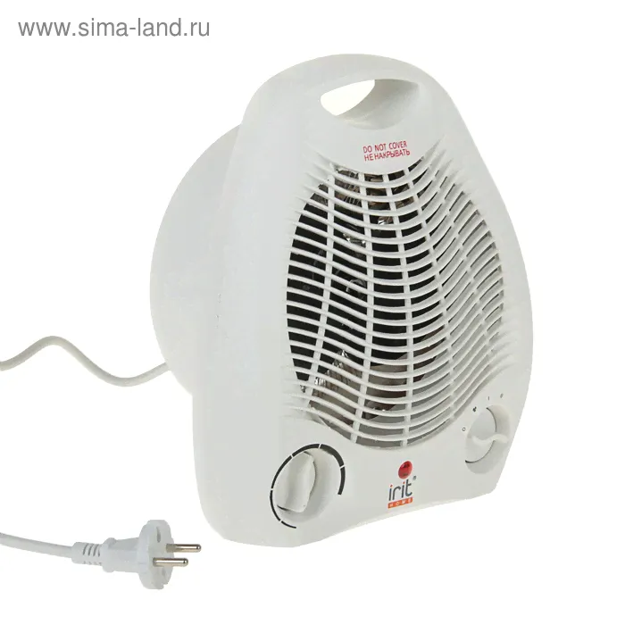 Тепловентилятор Irit IR-6007, 2000 Вт, вентиляция без нагрева, белый-0